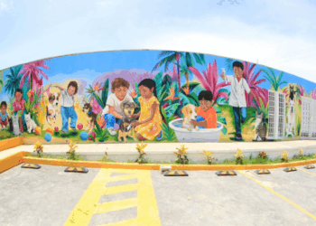 Los trabajos del mural del Centro de Bienestar Animal concluyen en Isla Mujeres