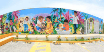 Los trabajos del mural del Centro de Bienestar Animal concluyen en Isla Mujeres