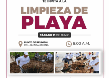Invita Gobierno de Isla Mujeres a la comunidad isleña a sumarse a la limpieza en Playa del Mar Caribe