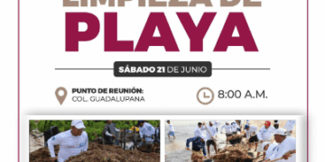 Invita Gobierno de Isla Mujeres a la comunidad isleña a sumarse a la limpieza en Playa del Mar Caribe