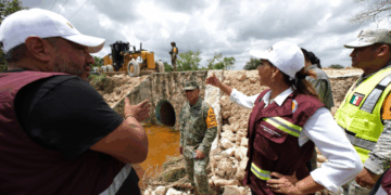 Mara Lezama supervisa paso provisional en el tramo Altos de Sevilla-Huatusco