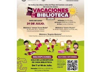 Niños y niñas de Playa del Carmen son invitados al curso de verano “Mis Vacaciones en la Biblioteca 2025”