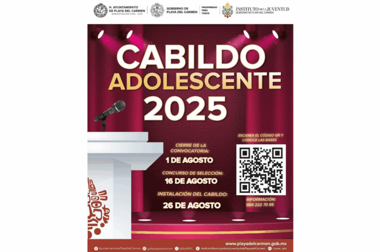 Invitan a participar a jóvenes de Playa del Carmen en el Cabildo Adolescente 2025