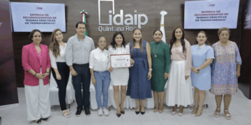 Recibe IEQROO reconocimiento por buenas prácticas en Transparencia.