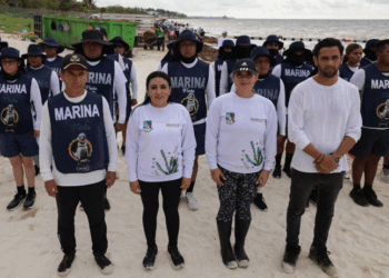 Blanca Merari agradece a servidores públicos y personal de la armada que colaboró en nueva jornada de "Todos contra el sargazo"
