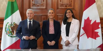 Recibe Sheinbaum a la canciller y al ministro de Finanzas de Canadá