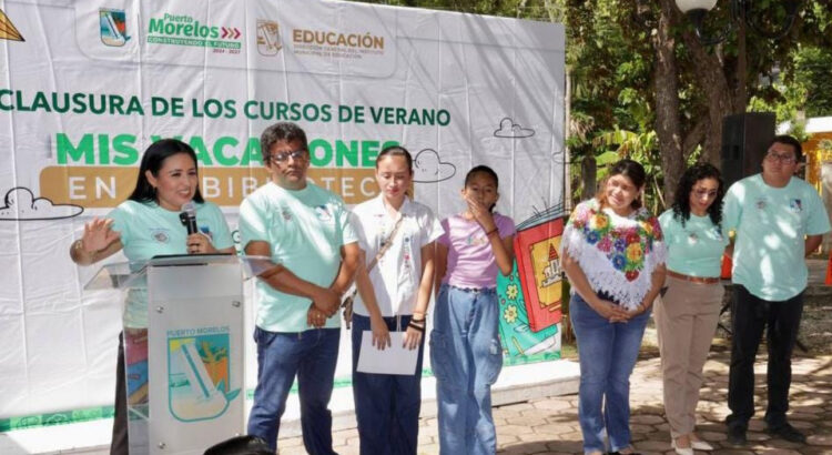 Clausura Blanca Merari en Leona Vicario el curso de verano “Mis vacaciones en la biblioteca”