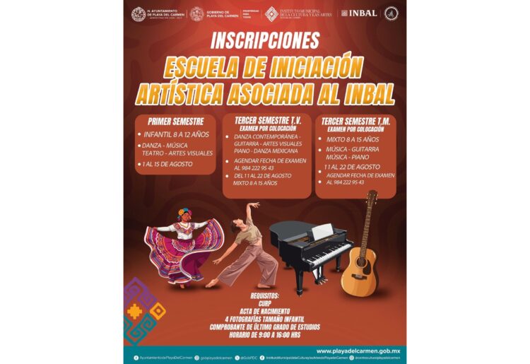 Anuncian nuevo ciclo escolar en el Instituto Municipal de la Cultura y las Artes de Playa del Carmen
