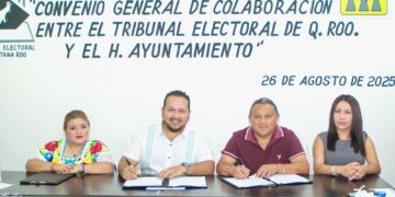 TEQROO y Municipio de José María Morelos firman convenio a favor de la democracia