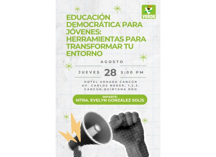 El Partido Verde invita a conferencias magistrales en Cancún