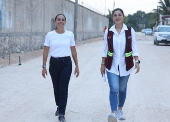 Supervisa Ana Paty Peralta mejoramiento vial en la SM 103