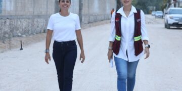 Supervisa Ana Paty Peralta mejoramiento vial en la SM 103