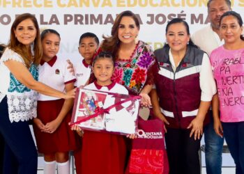 Impulsa Mara Lezama educación y bienestar familiar con la entrega de mochilas, útiles y uniformes escolares