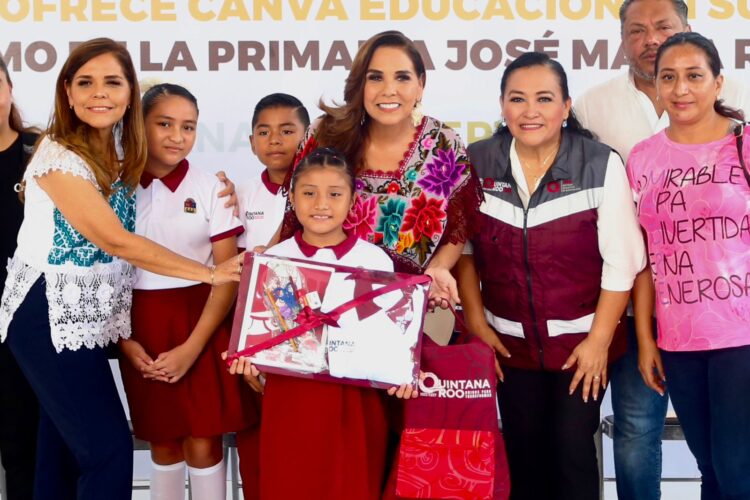 Impulsa Mara Lezama educación y bienestar familiar con la entrega de mochilas, útiles y uniformes escolares