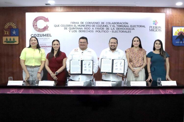 TEQROO y el Ayuntamiento de Cozumel unen esfuerzos por la democracia