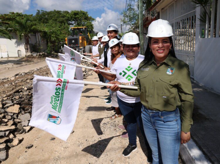 Pone en marcha Blanca Merari la reconstrucción de la calle Vallarta en Puerto Morelos