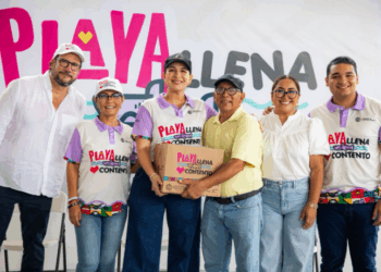Estefanía Mercado cumple su palabra; tres mil familias hoy reciben su despensa de “Playa Llena, Corazón Contento”
