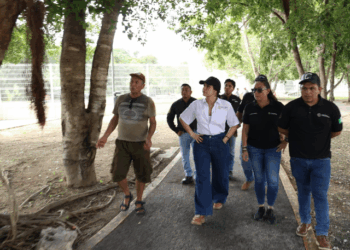 Estefanía Mercado recorre colonias de Playa del Carmen y resuelve problemas de inmediato