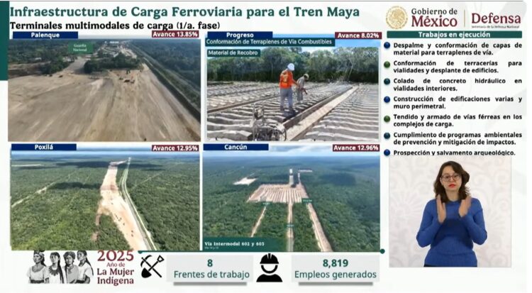 Terminal de Carga del Tren Maya en Cancún, con 13% de avance
