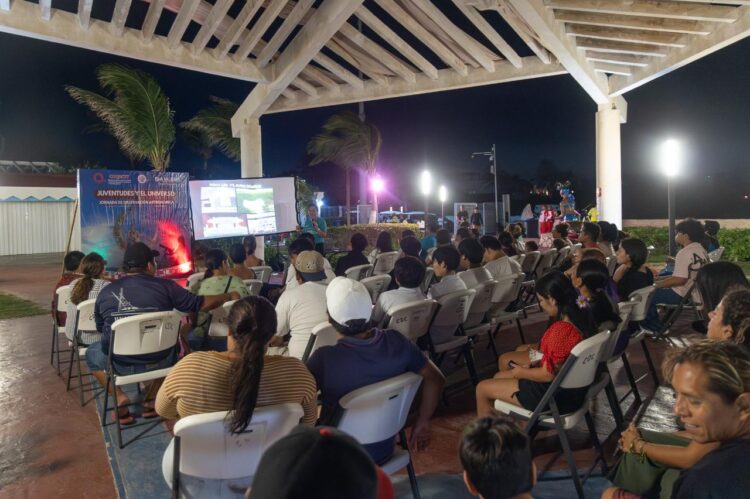Bajo el cielo estrellado de Punta Sur jóvenes isleños viven una mágica noche en la observación astronómica “Juventudes y el Universo”
