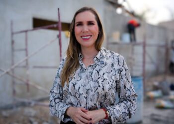 Atenea Gómez Ricalde constata avances en la construcción de la Estación de Protección Civil y Bomberos de Costa Mujeres