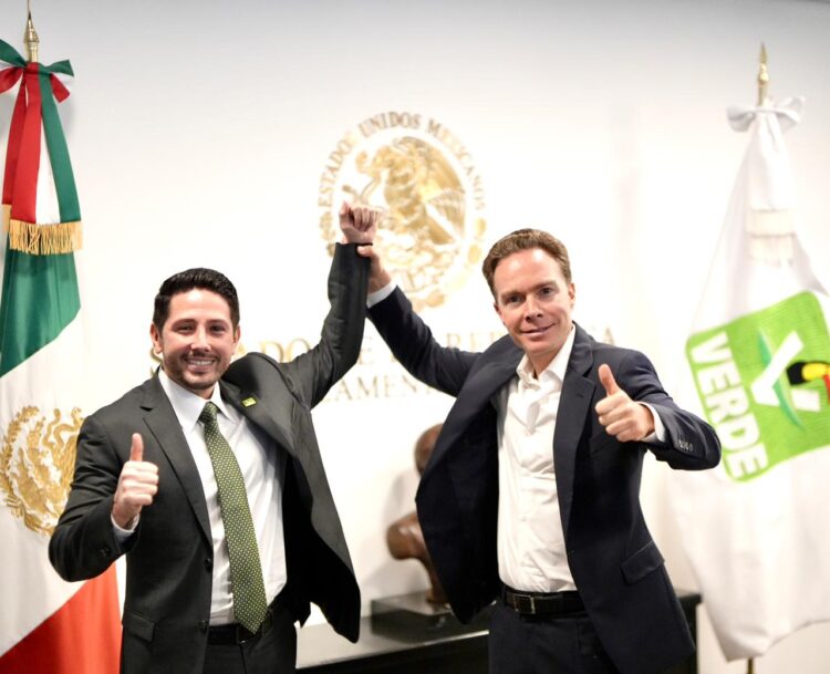 Renán Sánchez se reúne con Manuel Velasco para fortalecer coordinación legislativa del Partido Verde