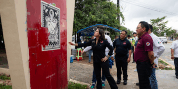 Estefanía Mercado y Protección Civil recorren la ciudad para atender situación por lluvias