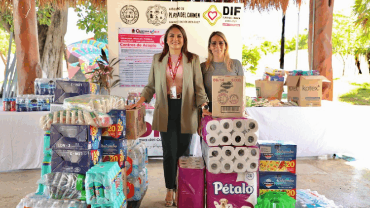 DIF Playa del Carmen habilita centros de acopio en apoyo a familias afectadas por lluvias