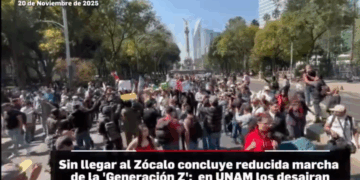 Sin llegar al Zócalo concluye reducida marcha de la 'Generación Z'; en UNAM los desairan