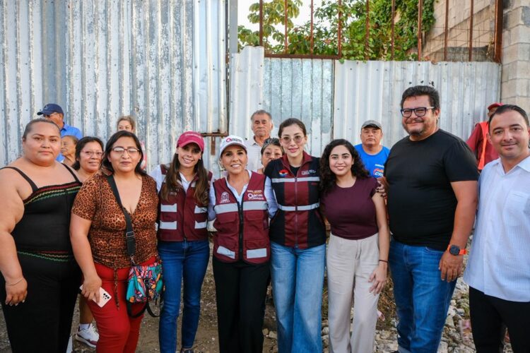 Mara Lezama y Ana Paty Peralta iniciaron una obra municipal de drenaje sanitario y agua potable en Los Pinos