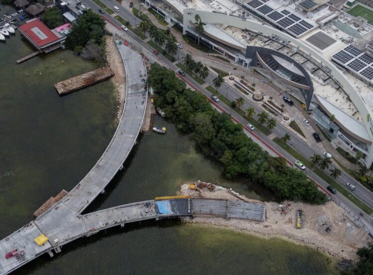 Mantiene su lento avance el Puente Nichupté