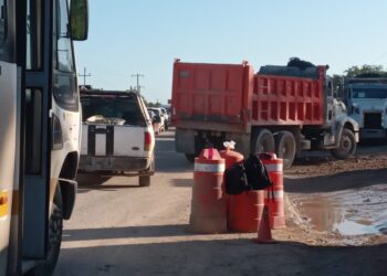 Obras del Tren Maya dejaron solo problemas a volqueteros de José María Morelos