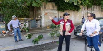 Estefanía Mercado lleva mega brigada de Servicios Públicos a La Guadalupana