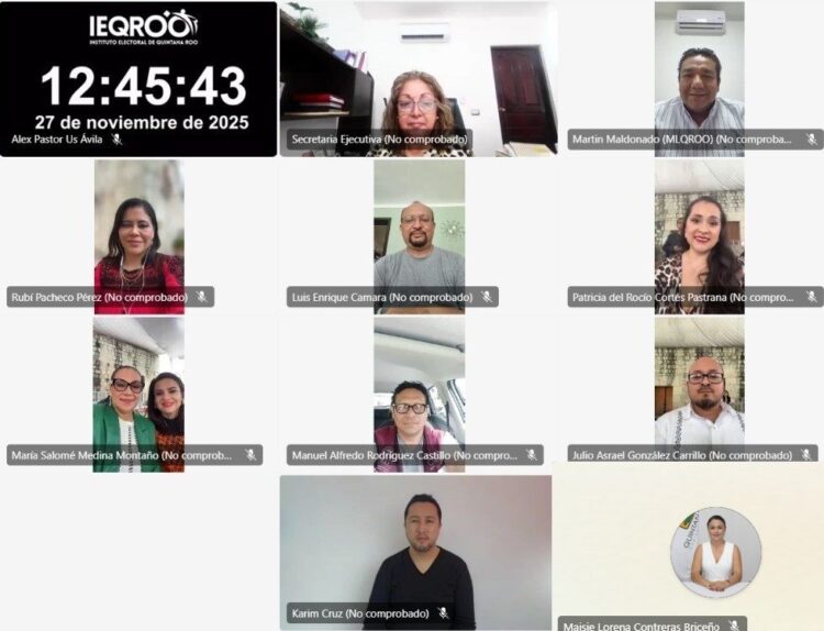 Integrantes del Consejo General del IEQROO reciben informe de la Secretaría Ejecutiva