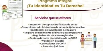 Gobierno de Playa del Carmen invita a la jornada gratuita "¡Tu Identidad es Tu Derecho!"