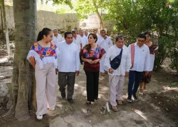 Mara Lezama recorre santuario maya en Felipe Carrillo Puerto en el Día Nacional de la Cultura Maya