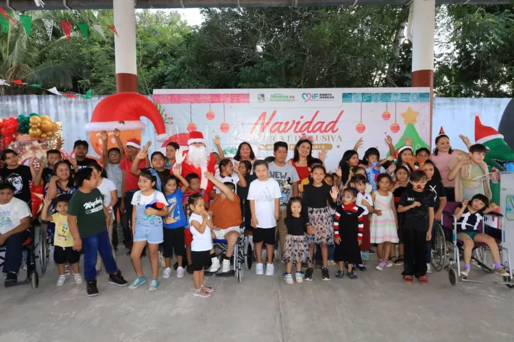 Emotiva posada “Navidad Mágica e Inclusiva” celebró DIF Puerto Morelos en Leona Vicario
