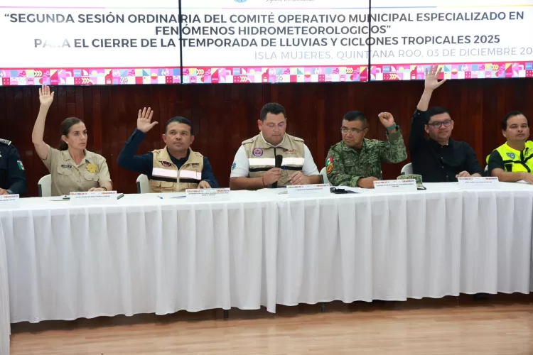 Gobierno de Isla Mujeres concluye la Temporada de Lluvias y Ciclones Tropicales 2025 con la Clausura del Comité Operativo Municipal