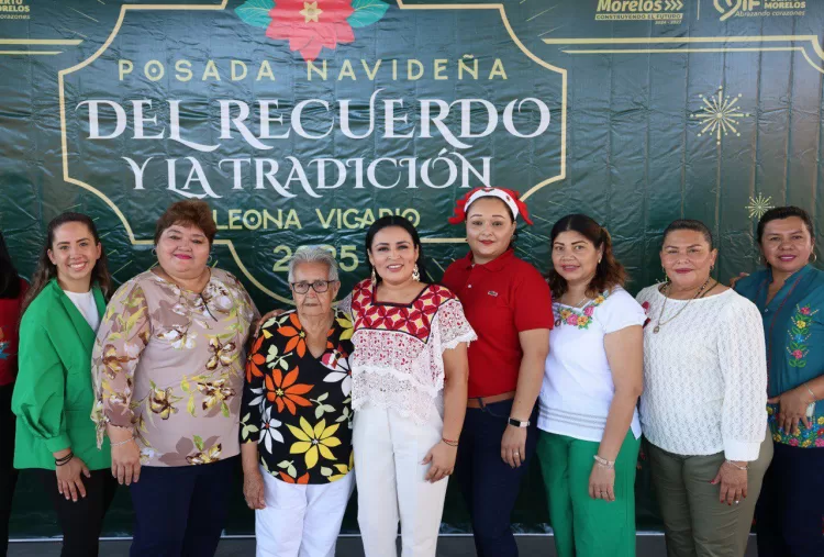Celebra Blanca Merari la "Posada Navidad del Recuerdo y la Tradición" con los Adultos Mayores del DIF Leona Vicario