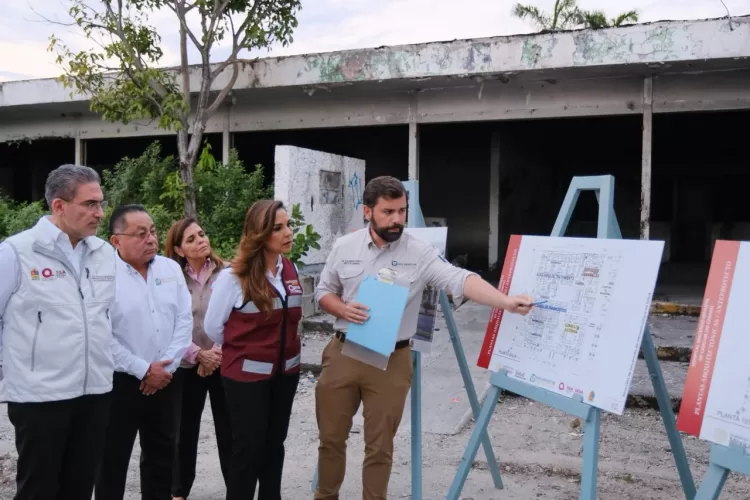 Anuncian Mara Lezama y Alejandro Svarch recuperación del antiguo hospital Kumate para construir el Hospital Materno Infantil de Cancún