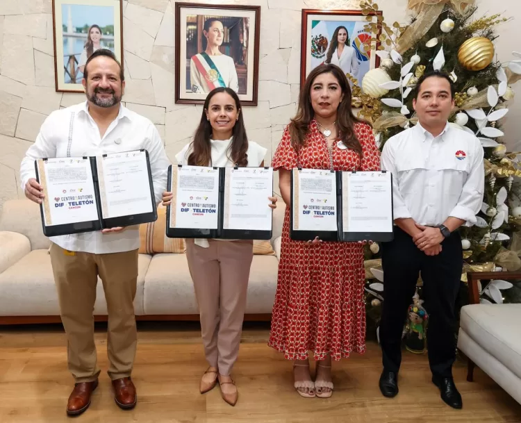 Ana Paty Peralta renueva convenio para Centro de Autismo DIF-Teletón este 2026