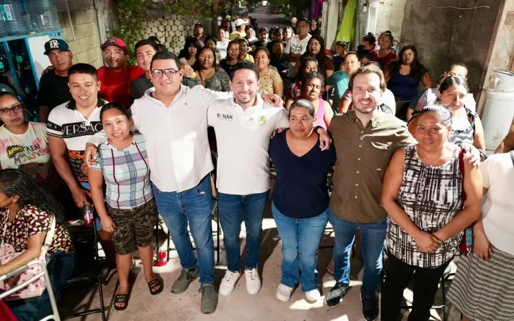 Renán Sánchez Tajonar fortalece el trabajo territorial con la Familia Verde en Playa del Carmen