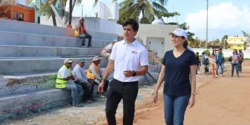 Gobierno de Isla Mujeres avanza con la construcción del campo de fútbol soccer de la Salinas