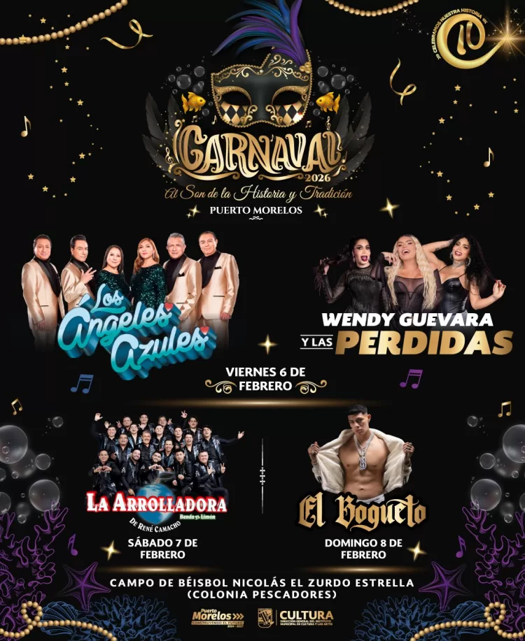 Presentan la cartelera del Carnaval Puerto Morelos y Leona Vicario 2026 “Al Son de la Historia y Tradición”