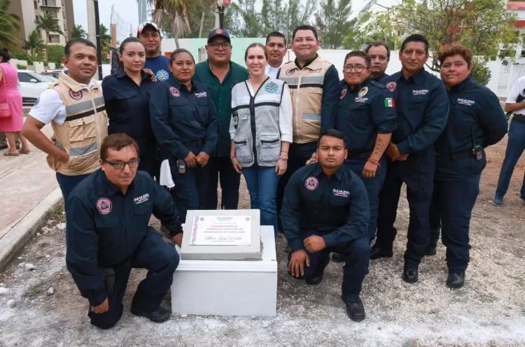 Avanza la construcción de la nueva Estación de Proteccion Civil y Bomberos en Costa Mujeres