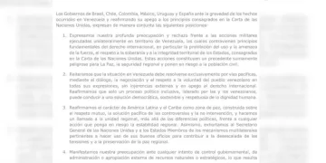 México y otros cinco gobiernos de izquierda rechazan conjuntamente cualquier intento de "control sobre Venezuela"