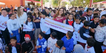 Mara Lezama responde a las y los estudiantes y entrega domo escolar esperado por más de 25 años en Rancho Viejo
