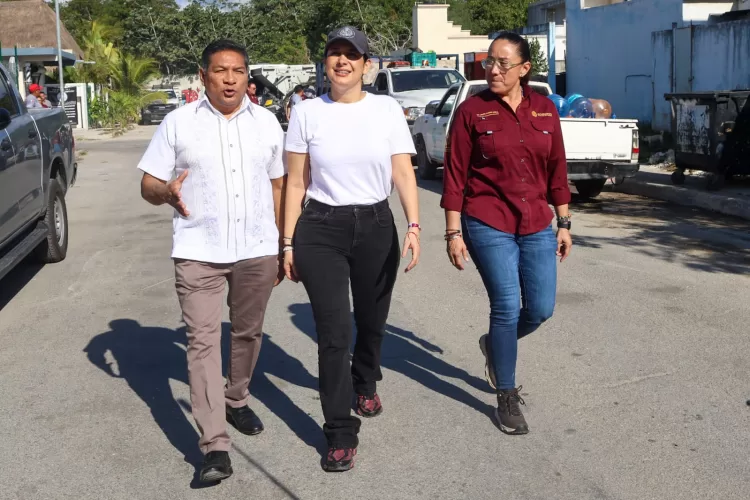 Supervisa Estefanía Mercado Mega Brigada de Servicios Públicos en Puerto Aventuras