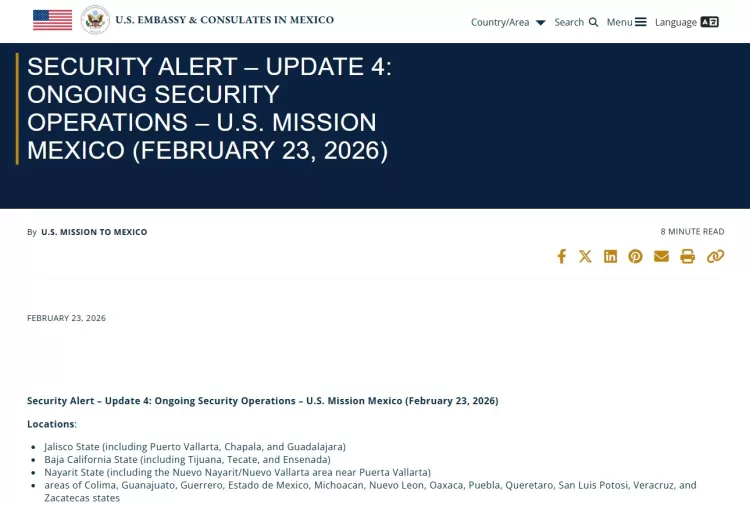 Retira Estados Unidos a Quintana Roo de alerta de seguridad