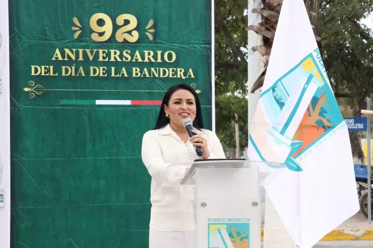 Honramos a nuestra Bandera Nacional símbolo de independencia, unidad, trabajo y transformación: Blanca Merari